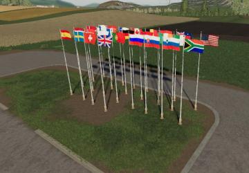 Мод International Flags версия 1.0 для Farming Simulator 2019 (v1.5.1.0)