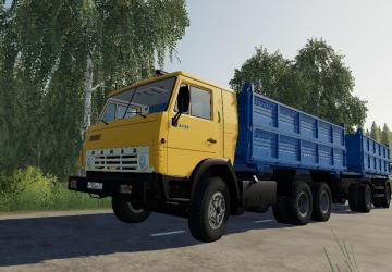 Мод КамАЗ 55102 и Нефаз 8560 версия 1.2 для Farming Simulator 2019 (v1.5.x)