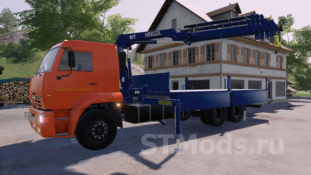 Скачать мод КамАЗ-65117 Picker crane версия 1.0.1.0 для Farming Simulator  2019 (v1.6.x)