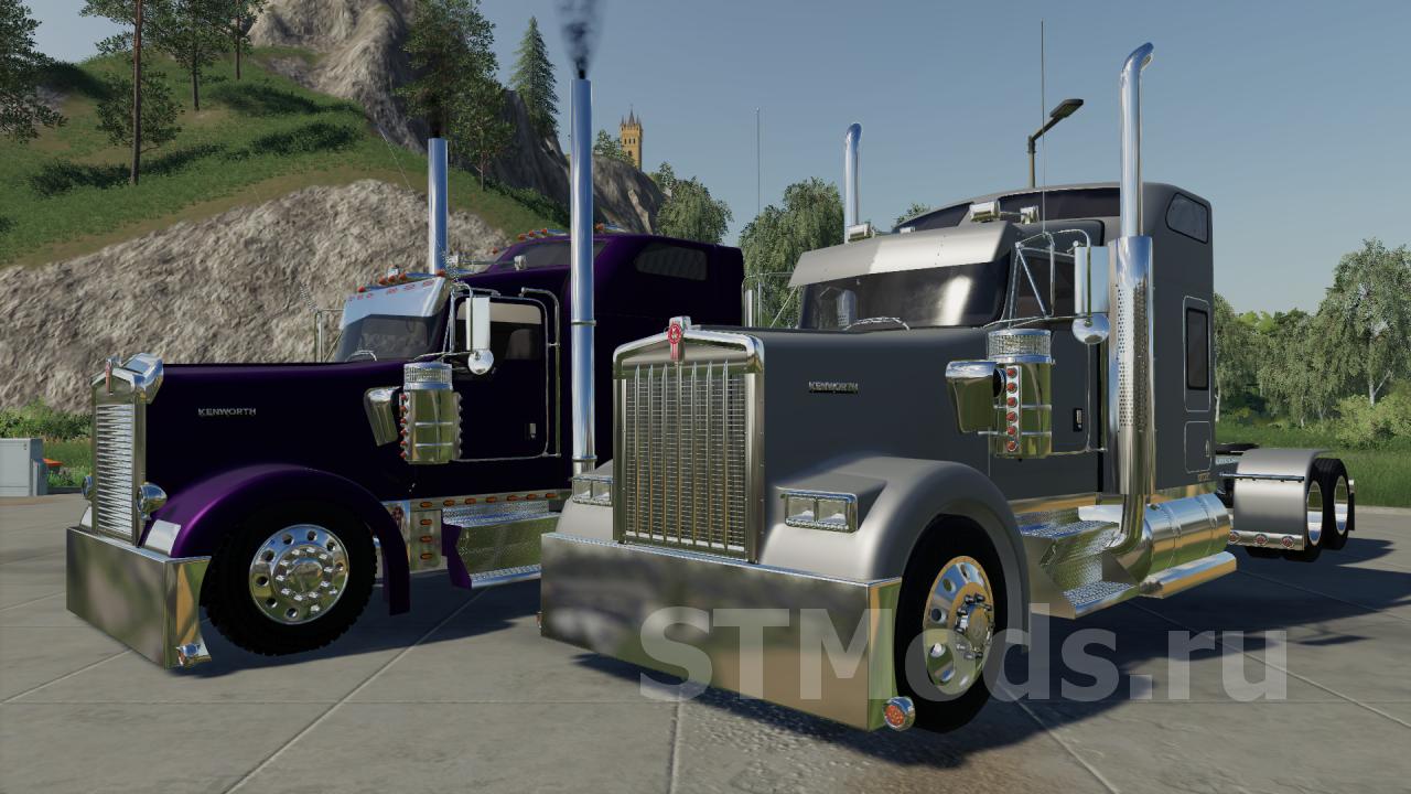 Скачать мод Kenworth W900 Stretched версия 1100 для Farming Simulator 2019 V17x 9586