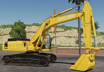 Мод Komatsu PC300 версия 1.0.0.0 для Farming Simulator 2019 (v1.7.x)
