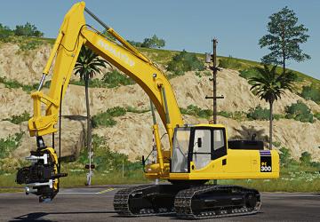 Мод Komatsu PC300 версия 1.0.0.0 для Farming Simulator 2019 (v1.7.x)