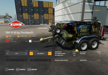 Мод Kuhn FBP 3135 Th01 версия 1.0.0.1 для Farming Simulator 2019 (v1.6.0.0)