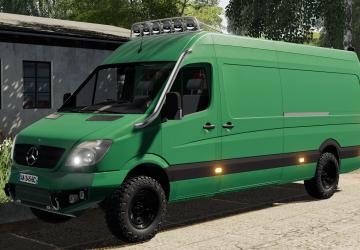 Мод Mercedes-Benz Sprinter Service версия 1.0.0.0 для Farming Simulator 2019 (v1.7x)