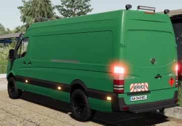 Мод Mercedes-Benz Sprinter Service версия 1.0.0.0 для Farming Simulator 2019 (v1.7x)