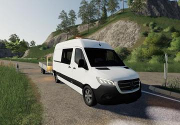 Мод MERCEDES BENZ SPRINTER VS30 версия 0.9 для Farming Simulator 2019