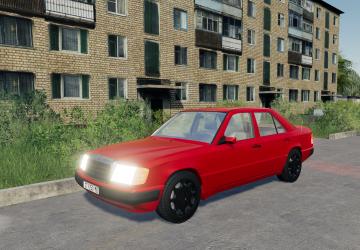 Мод Mercedes Benz W124 250D версия 1.1.0.0 для Farming Simulator 2019 (v1.7x)