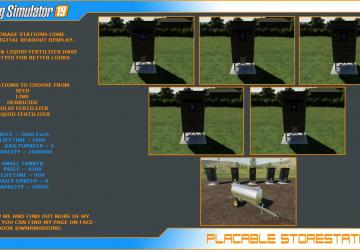 Мод PLACABLE STORESTATIONS версия 1.0 для Farming Simulator 2019 (v1.3.0.1)