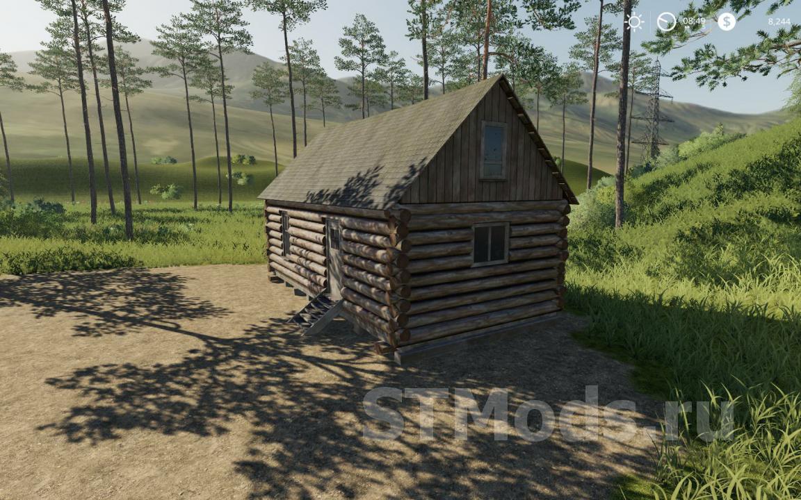 Скачать мод Placeable Log Cabin with sleep trigger версия 1.0.0.0 для  Farming Simulator 2019 (v1.2.0.1)