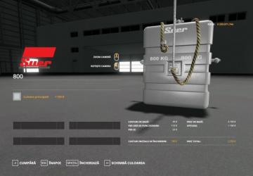 Мод Противовес Suer 800 кг версия 1.0.0.0 для Farming Simulator 2019 (v1.1.0.0)