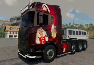 Мод Scania NG Christmas LantmaneNFS версия 1.1 для Farming Simulator 2019 (v1.5.х)