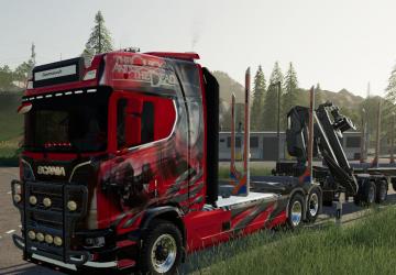 Мод Scania Woodtruck And Trailer версия 1.1 для Farming Simulator 2019