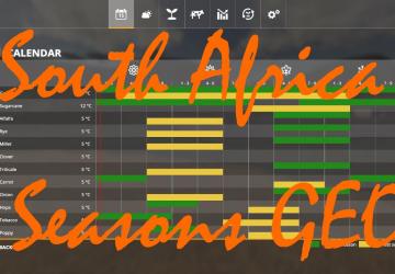 Мод Seasons GEO South Africa версия 1.0 для Farming Simulator 2019 (v1.7x)