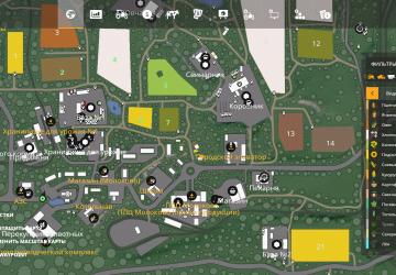 Карту Сеть маршрутов  Autodrive для карты «Село Молоково» v1.0.1 для Farming Simulator 2019 (v1.7.x)