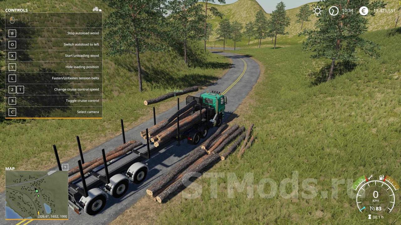 Скачать мод Timber Runner Wide With Autoload Wood версия 1.2 для Farming  Simulator 2019 (v1.2.0.1)