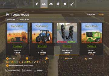 Мод TO 20m Multi версия 1.2 для Farming Simulator 2019 (v1.6.0.0)