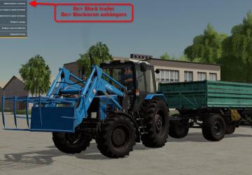 Мод Trailer Axle Blocker версия 1.0.0.0 для Farming Simulator 2019 (v1.6.x)