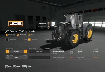 Мод Трактор «JCB FASTRAC 8330 BY STEVIE» версия 1.0.0.0 для Farming Simulator 2019 (v1.1.0.0)