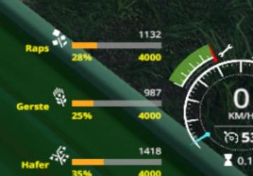 Мод VEHICLE FRUIT HUD BETA ДЛЯ FARMING SIMULATOR 2019 v0.2 для Farming Simulator 2019 (v1.1.0.0)