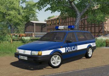 Мод Volkswagen Passat B3 Variant Police версия 1.0.0.0 для Farming Simulator 2019 (v1.7x)