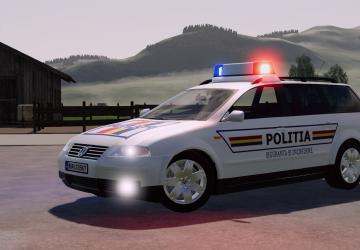 Мод Volkswagen Passat Politia версия 1.0.0.0 для Farming Simulator 2019 (v1.6.x)