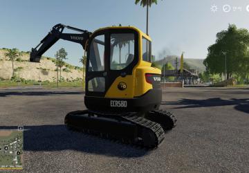 Мод Volvo Mini Excavator версия 1.1 для Farming Simulator 2019 (v1.5.1.0)