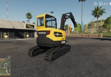 Мод Volvo Mini Excavator версия 1.1 для Farming Simulator 2019 (v1.5.1.0)