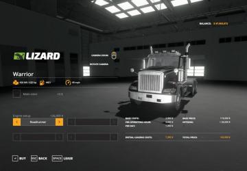 Мод WARRIOR SEMI TRUCK версия 1.0.0.0 для Farming Simulator 2019 (v1.2.x)