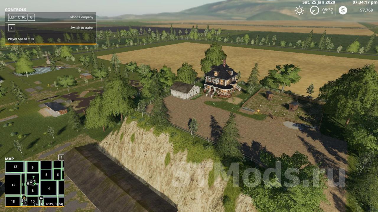 Скачать Wild West 16x Map версия 1.1.2 RU для Farming Simulator 2019 (v1.5х)