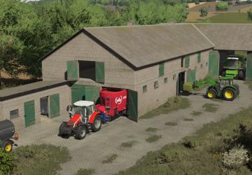 Мод Big White Cow Barn версия 1.3.0.0 для Farming Simulator 2022