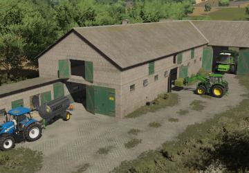 Мод Big White Cow Barn версия 1.3.0.0 для Farming Simulator 2022