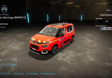 Мод Citroën Berlingo - BMPM 13 Marseille версия 1.0.0.0 для Farming Simulator 2022