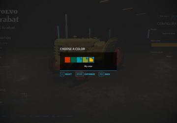 Мод Color Configurator версия 1.5.0.1 для Farming Simulator 2022 (v1.13.x)