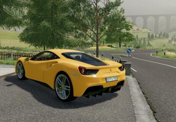 Мод Ferrari 488 GTB версия 1.0.0.0 для Farming Simulator 2022 (v1.8x)