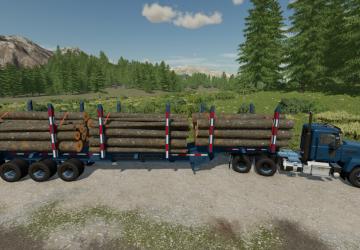 Мод Hallbilt MFG Tri Axle Log Trailer версия 1.0.0.0 для Farming Simulator 2022