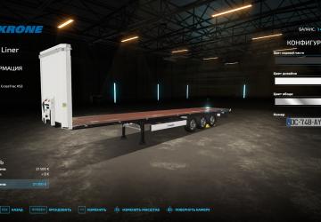 Мод Krone Profiliner Flatbed версия 1.1.0.0 для Farming Simulator 2022 (v1.4.x)