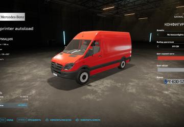 Мод MB Sprinter 3x Palletautoload версия 1.1.0.0 для Farming Simulator 2022 (v1.3x)