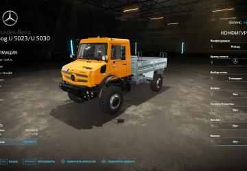 Мод Mercedes-Benz Unimog U-5023/U-5030 версия 1.0.0.1 для Farming Simulator 2022 (v1.2x)