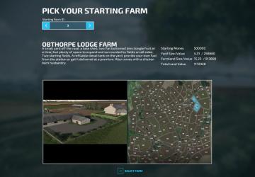 Мод Pick Your Starting Farm версия 1.0.0.1 для Farming Simulator 2022