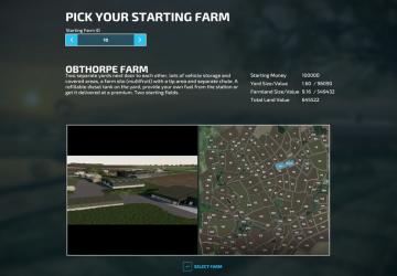 Мод Pick Your Starting Farm версия 1.0.0.1 для Farming Simulator 2022