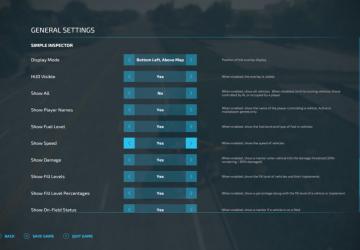 Мод Simple Inspector версия 1.0.1.0 для Farming Simulator 2022