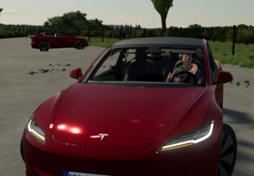 Мод Tesla Model 3 2024 Long Range версия 1.0.3.0 для Farming Simulator 2022