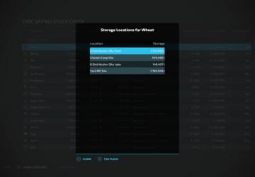 Мод Time Saving Stock Check версия 1.0.0.6 для Farming Simulator 2022