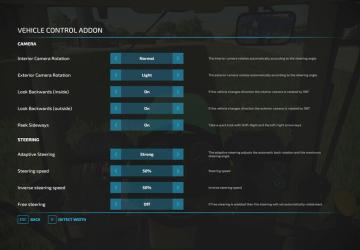 Мод Vehicle Control Addon версия 1.2.0.0 для Farming Simulator 2022 (v1.8.x)