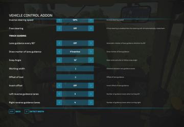 Мод Vehicle Control Addon версия 1.2.0.0 для Farming Simulator 2022 (v1.8.x)