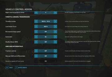 Мод Vehicle Control Addon версия 1.2.0.0 для Farming Simulator 2022 (v1.8.x)