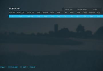 Мод Workplan версия 1.0.0.0 для Farming Simulator 2022