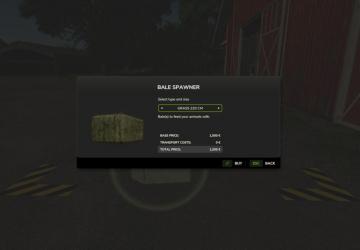 Мод Bale Spawner версия 1.0.0.0 для Farming Simulator 2025