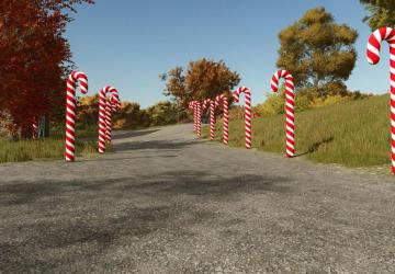 Мод Christmas Candy Cane версия 1.0.0.0 для Farming Simulator 2025