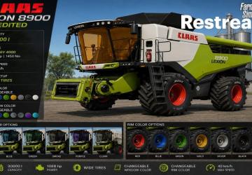 Мод Claas Lexion 8900 Edit версия 1.0.0.0 для Farming Simulator 2025